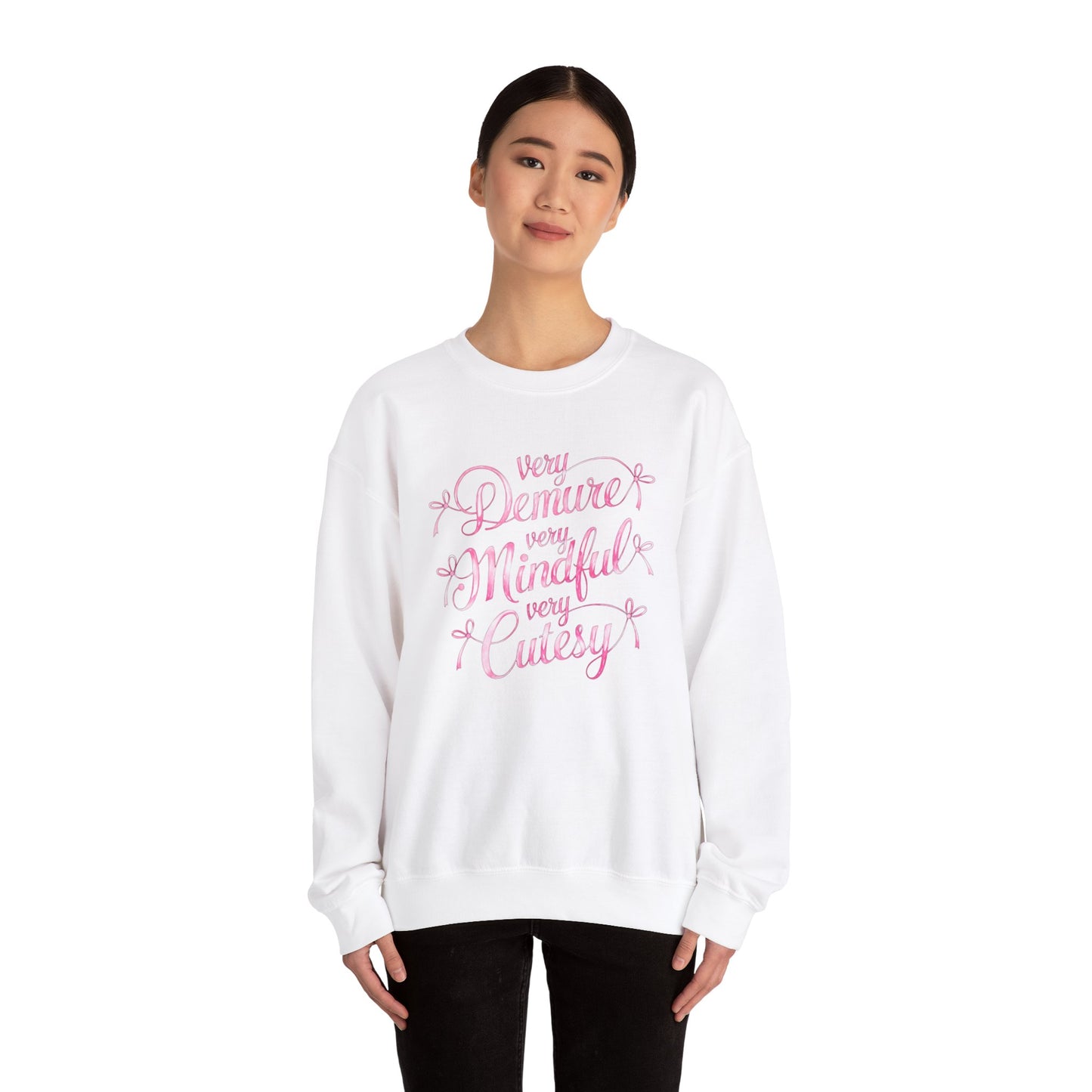 'Very Demure, Very Mindful' Crewneck Sweatshirt