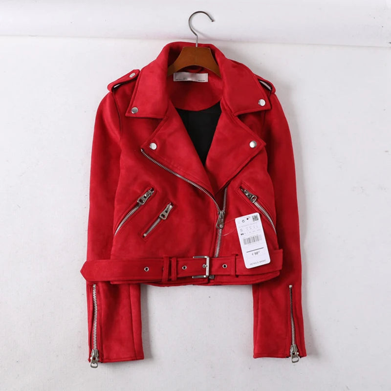 7 Color Autumn New High Quality Faux Suede Motorcycle Street Outerwear